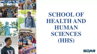 HUMAN  SCIENCES  (HHS)  School of HHS Departments  Communication Sciences and Disorders (CSD)