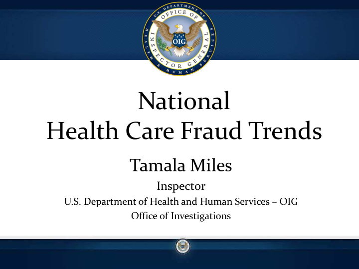 national health care fraud trends