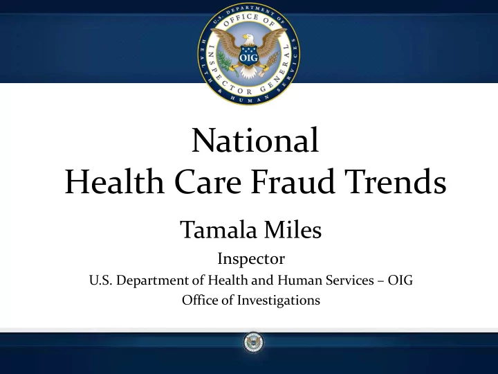 national health care fraud trends