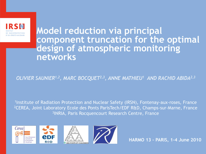 model reduction via principal