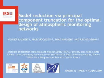 Model reduction via principal  component truncation for the optimal  design of atmospheric