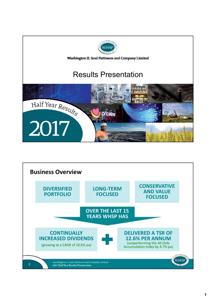 results presentation
