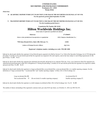 HiltonWorldwideHoldingsInc.  (Exactnameofregistrantasspecifiedinitscharter)  Delaware
