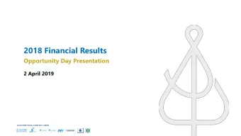 2018 Financial Results  Opportunity Day Presentation  2 April 2019  SCAN INTER PUBLIC COMPANY