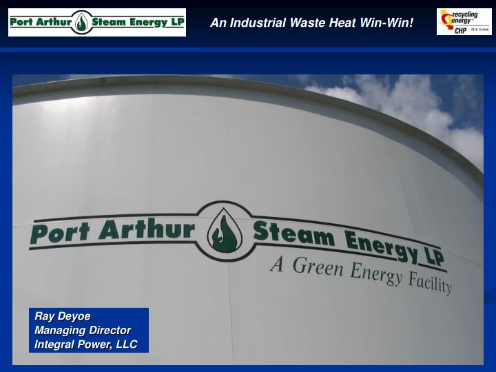 an industrial waste heat win win