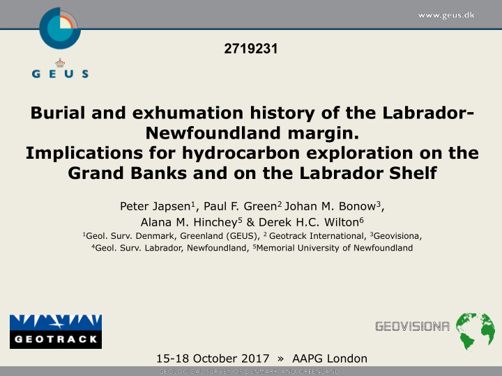 burial and exhumation history of the labrador