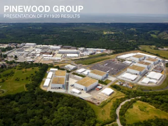 PINEWOOD GROUP  PRESENTATION OF FY19/20 RESULTS  1  Important notice This presentation has been