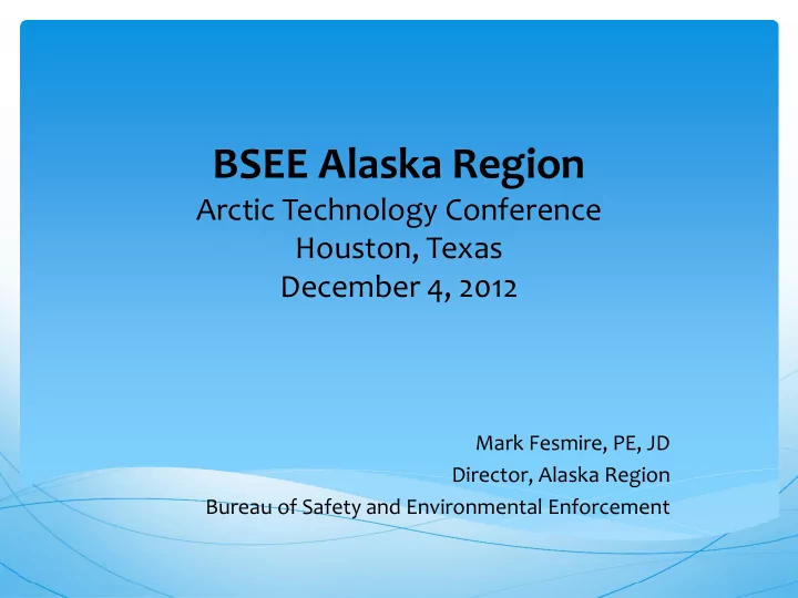 bsee alaska region