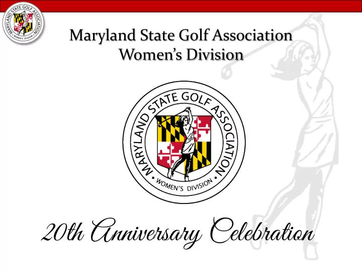 20 th anniversary celebration march 1995
