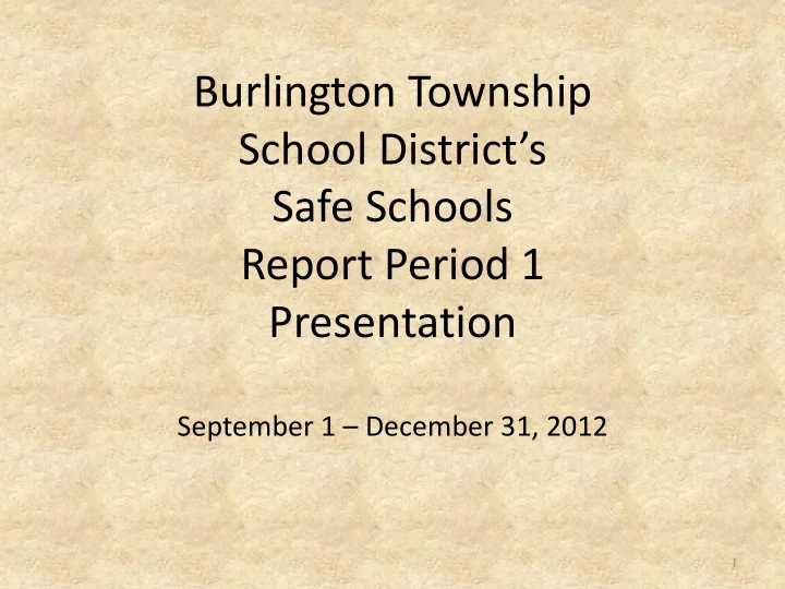 safe schools