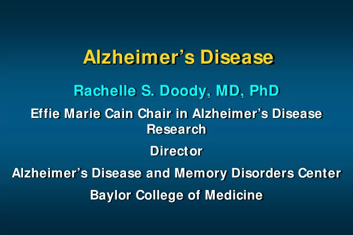 alzheimer s disease