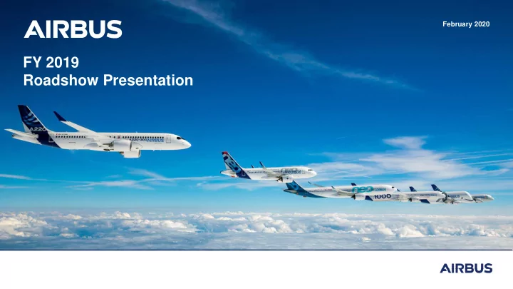 fy 2019 roadshow presentation safe harbour statement