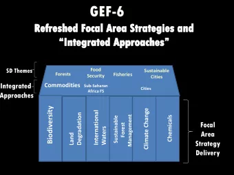 Strategy  Delivery  Biodiversity Focal Area  GEF-6 Strategy Goal : To maintain globally significant