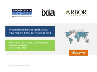 Welcome  www.phoenixdatacom.com Phoenix Datacom, our core competencies Now in our 30 th year,