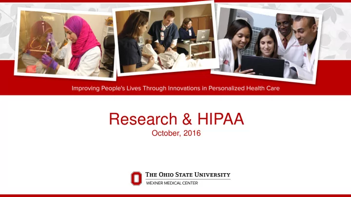 research amp hipaa
