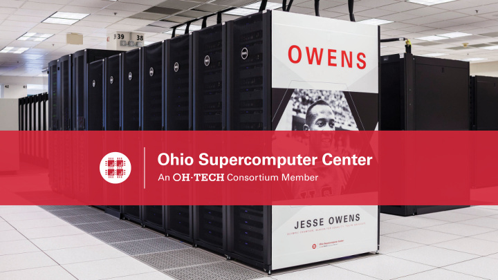 the ohio supercomputer center provides high performance