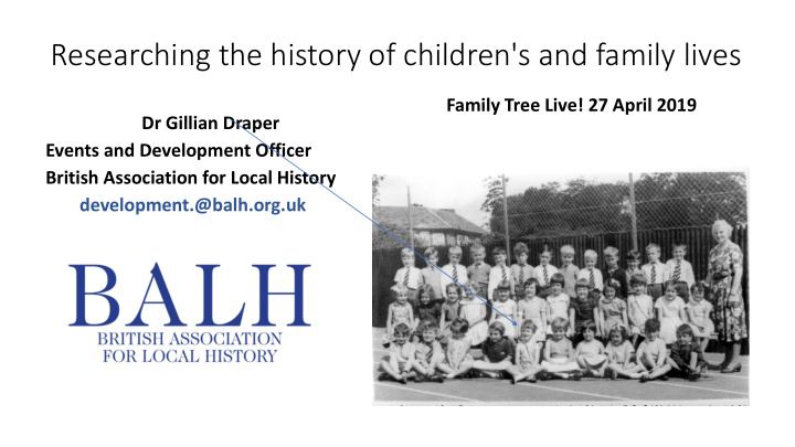 researching the history of children s and family lives