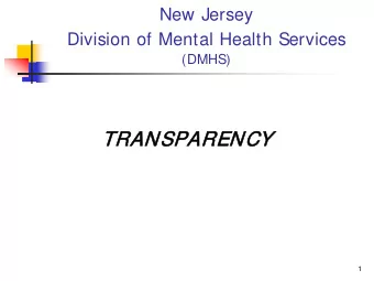 TRA  RANSPARE  RENCY  1  THE FAMI LY MONI TORI NG  PROGRAM  2  FAMI LY MONI TORI NG PROGRAM