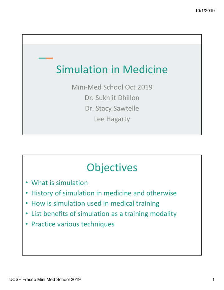 simulation in medicine
