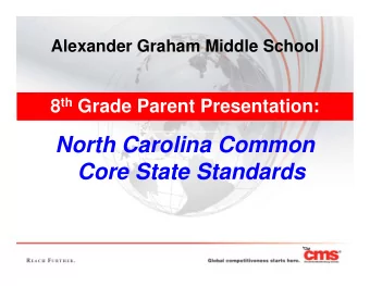 North Carolina Common  North Carolina Common  Core State Standards  Alexander Graham Middle School