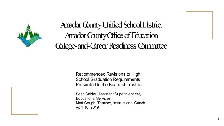 a m ador c ounty u nified s chool d istrict a m ador c