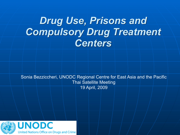 drug use prisons and compulsory drug treatment centers