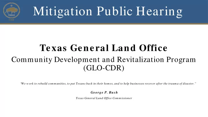 mitigation public hearing