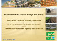 pharmaceuticals in soil sludge and slurry pharmaceuticals