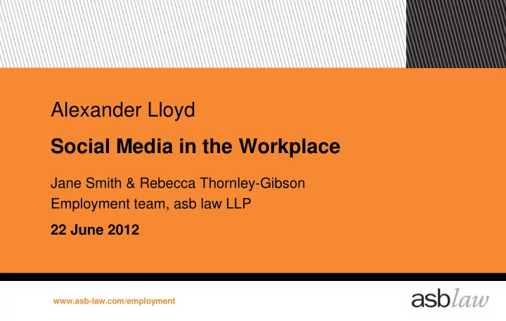 social media in the workplace
