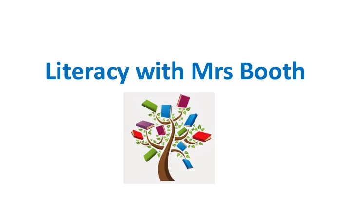 literacy with mrs booth is is there a place for english
