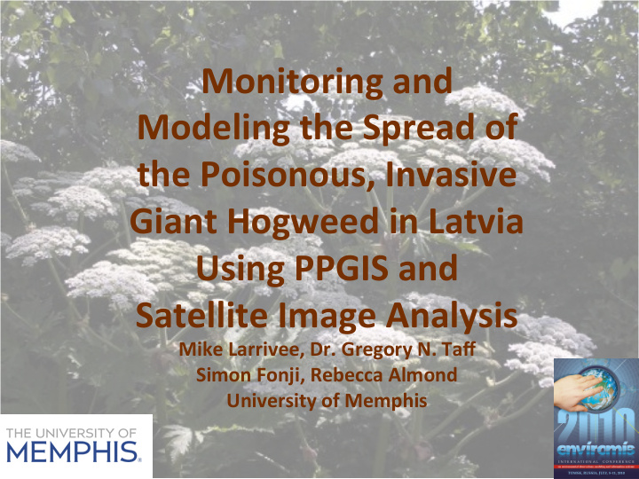 monitoring and modeling the spread of the poisonous