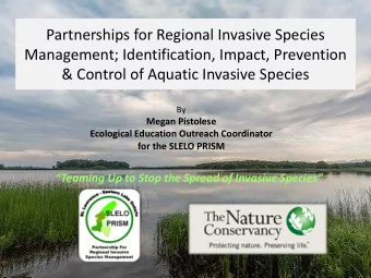 Management; Identification, Impact, Prevention  &amp; Control of Aquatic Invasive Species  By