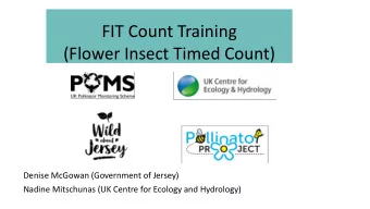 FIT Count Training  (Flower Insect Timed Count)  Denise McGowan (Government of Jersey)  Nadine