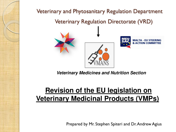 revision of the eu legislation on veterinary medicinal