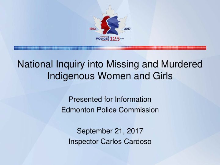 national inquiry into missing and murdered indigenous