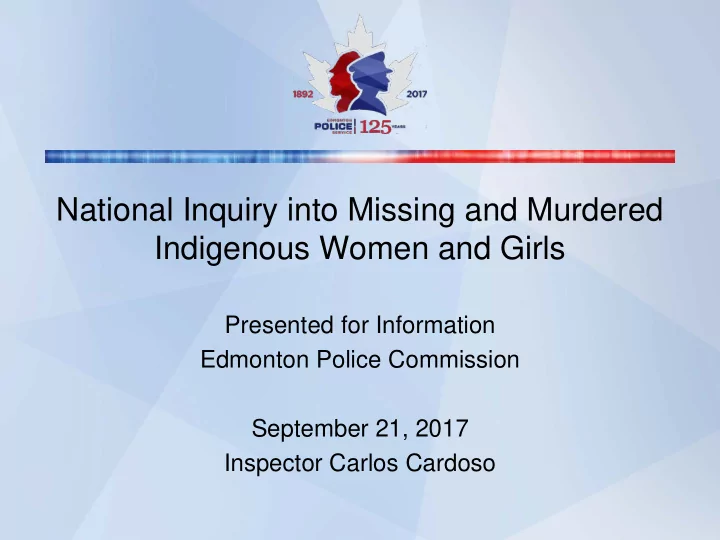national inquiry into missing and murdered indigenous