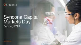 Syncona Capital  Markets Day  February 2020  synconaltd.com  Image Freeline labs, Stevenage