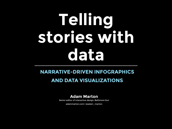 telling stories with data