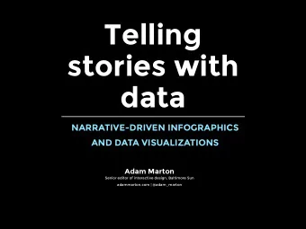 Telling  stories with  data  NARRATIVE-DRIVEN INFOGRAPHICS  AND DATA VISUALIZATIONS  Adam Marton