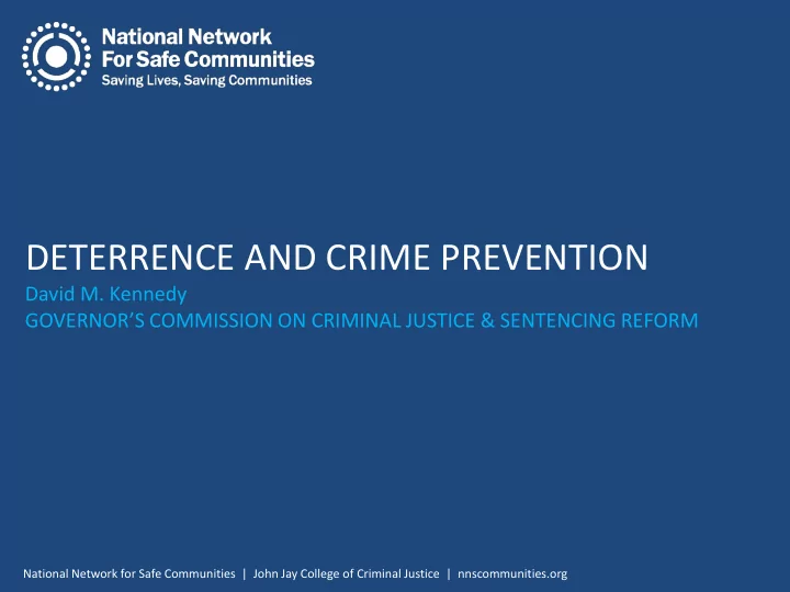 deterrence and crime prevention