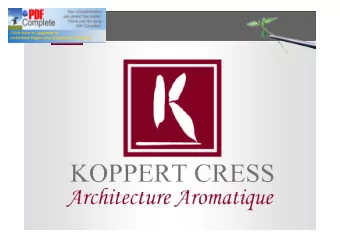 Architecture Aromatique  Good Taste  Good Food  Good Health  Based on sustainability  Technical