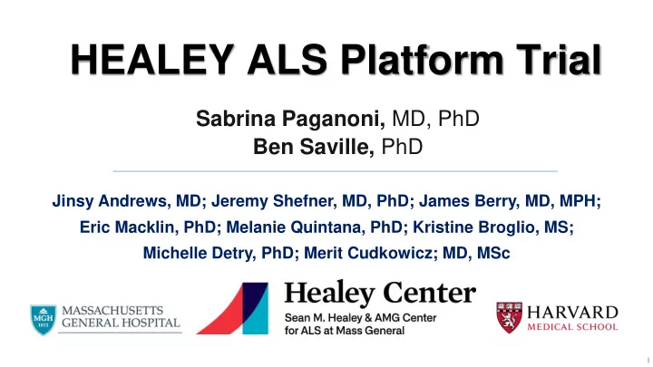 healey als platform trial