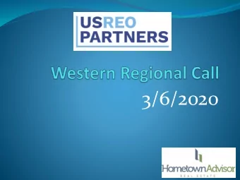 3/6/2020  Agenda  Greetings  Welcome New Members to USREOP  Conference Calendar