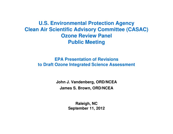 u s environmental protection agency clean air scientific