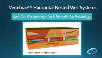 Vertebrae  Horizontal  Nested  Well  Systems  Next Gen Site Investigation &amp; Remediation