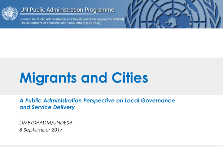 migrants and cities