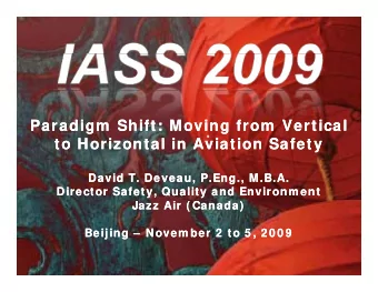 Paradigm  Shift: Moving from  Vertical  Paradigm  Shift: Moving from  Vertical  Paradigm  Shift: