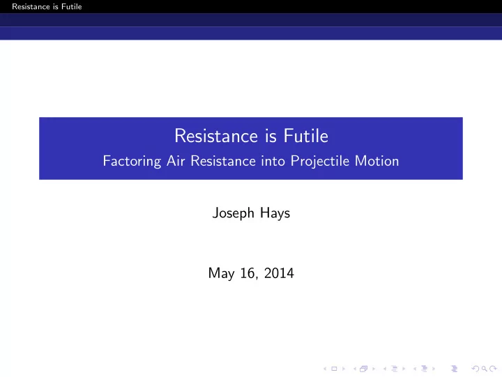 resistance is futile