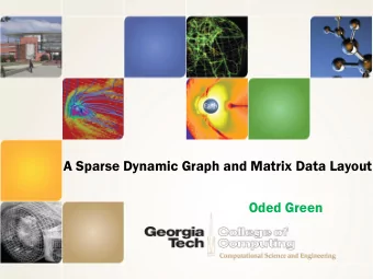 A Sparse Dynamic Graph and Matrix Data Layout  Oded Green  Going to talk about 2 things  Hornet