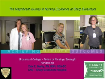 The Magnificent Journey to Nursing Excellence at Sharp Grossmont  Grossmont College  Future of